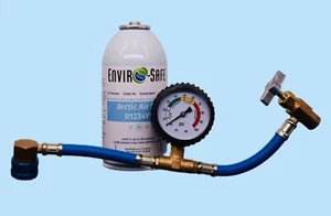 Arctic Air for R1234YF | 1 Can + Brass Gauge, EnviroSafe | BEST for Auto - Picture 1 of 5