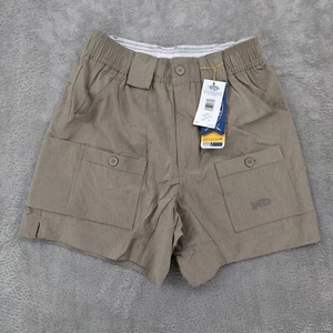 Aftco Cargo Shorts UPF50 Mens 30 M100 Brown Packable Stretch Outdoor Fishing - Picture 1 of 16