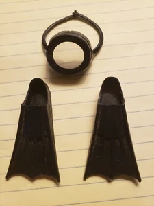 Hasbro GI Joe oder Gilbert James Bond Tauchmaske und Flossen Vintage 60er Jahre  - Bild 1 von 5