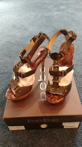 BEBE Brenda sandal, Olive, Leather, size 6, NEW IN BOX. $149 retail - Picture 1 of 8