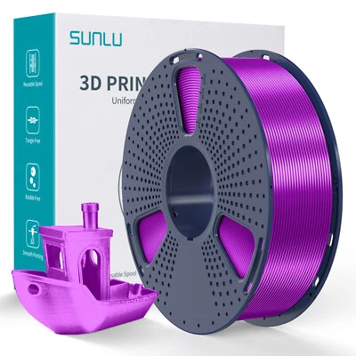 【COMPRA 10 PAGA 6】SUNLU 1,75 MM SEDA PLA brillante + filamento 1 kg carrete doble/tri/arco iris Foto 1 de 4