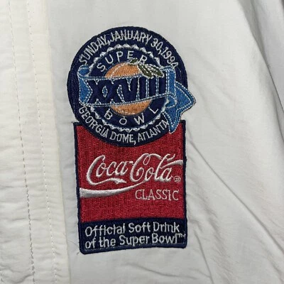 Vintage 1994 Super Bowl coat mens size xl coca cola patch flaw e2050 - Image 1 of 4
