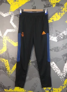 Real Madrid Training Football Soccer Pants Black Adidas Young Size L ig93 - Picture 1 of 9