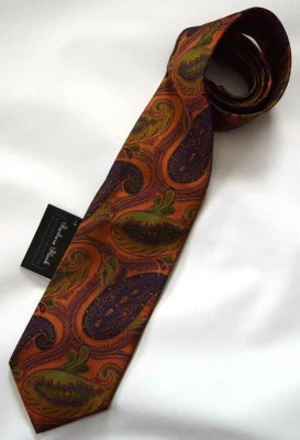 Corbata de seda con estampado de cachemira y colección de diseñador BARBARA BLANK para hombre NUEVA Foto 1 de 3