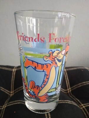 VASO DE CRISTAL VINTAGE DISNEY TIGGER "FRIENDS FOREVER" Foto 1 de 4