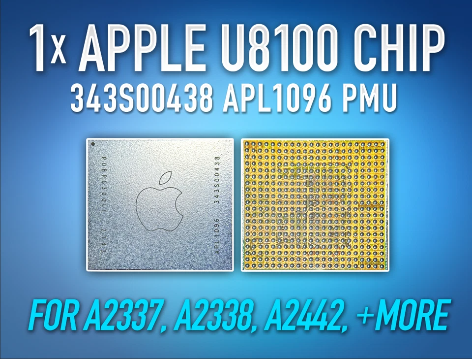 QTY X 1 APPLE U8100 PMU POWER IC 343S00438 APL1096 CHIP A2337 A2338 A2442 A2485 - Image 1 of 1