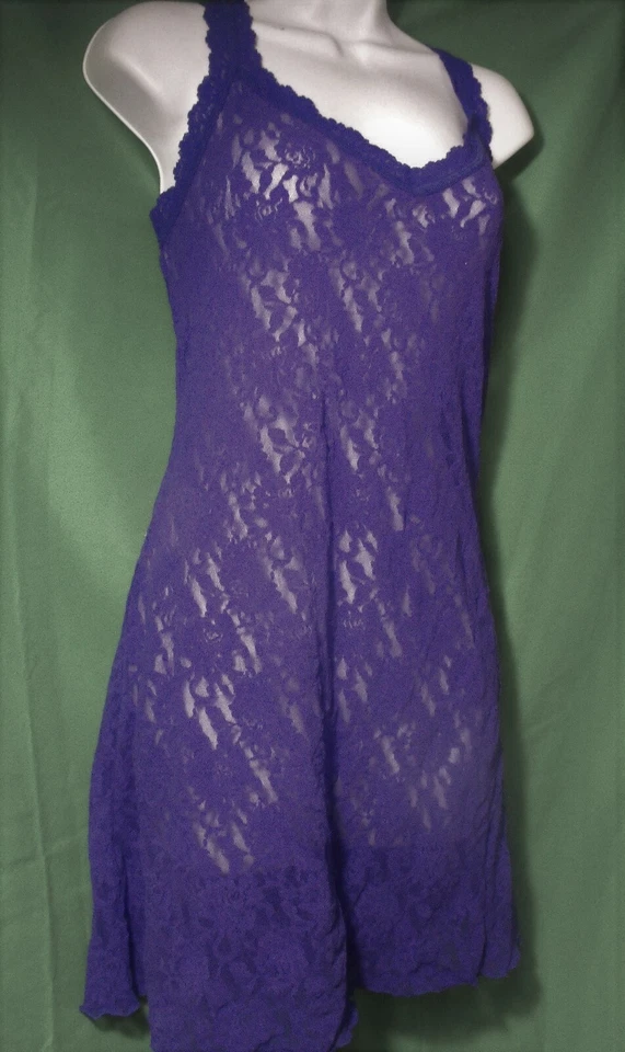 NEW HANKY PANKY 485214X SIGNATURE MADE IN USA EPUR PLUS SIZE LACE CHEMISE 3X - Image 1 of 1