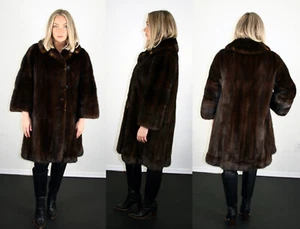 Mahogany Mink Fur Coat Size Medium 6 8 M Efurs4less - Picture 1 of 5