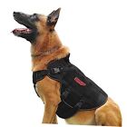 No Pull Dog Harness -Tactical Dog Harness - Military Dog Vest Large Metal Black
