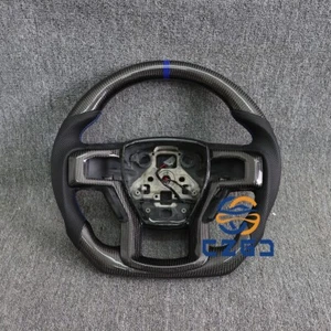 Carbon Fiber Steering Wheel Heated for Ford F150 2015-2020 Direct Fit Upgrade - Picture 1 of 5