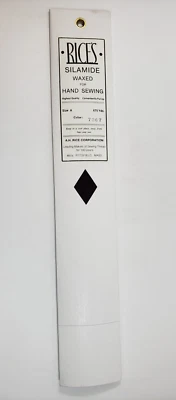 Rice's Waxed Silamide Skeins Hand Sewing Thread 675 Yds Cherry Wine #7267 Size A - Image 1 of 4