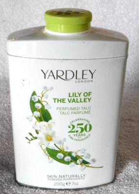 Talco perfumado Yardley London Lily of the Valley 200g - Imagem 1 de 3