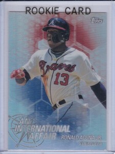 RONALD ACUNA JR. ROOKIE CARD 2018 Topps CHROME UPDATE Affair RC Atlanta Braves!