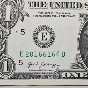 Billete de cumpleaños de $1 2017A billete de un dólar 20166166 circulado 16 de junio de 2016 - Imagen 1 de 2