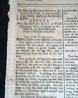 Original President GEORGE WASHINGTON Administration Era 1796 American Newspaper