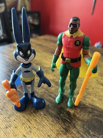 Space Jam New Legacy Bugs Bunny Batman & Lebron James Robin 2 Figure Lot 5” Mint Cover