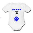 IPSWICH @town FOR LIFE Babygrow Baby vest grow bodysuit Cute funny gift