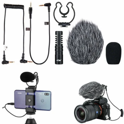 Micrófono cardioide vloggers KM-VL1C para Canon EOS T8I 90D 80D SL3 5D 6D 7D 77D Foto 1 de 4