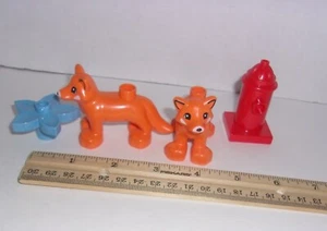 Lego Duplo Fox Animal Minifigure Lot Fire Hydrant L2 - Picture 1 of 1