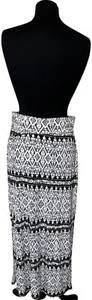 a.n.a A New Approach Maxi Slit Skirt Geometric Print Rayon Blend Women's Size M - Picture 1 of 12