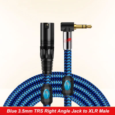 XLR Mixer 3 Pin Plug to 3.5mm Male Stereo Guitar Jack Plug Cable 0.75-30 Metres - Image 1 of 4
