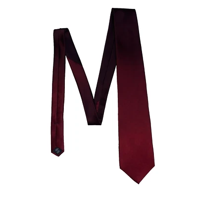 "Corbata de seda Zylos George Machado Ombré roja granate EE. UU. 58"" x 3 3/4"" clásica" Foto 1 de 4