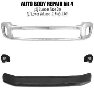 Kit de parachoques delantero cromado y luces antiniebla para Ford F-250 Super Duty 2011-2016 y 350 Foto 1 de 4