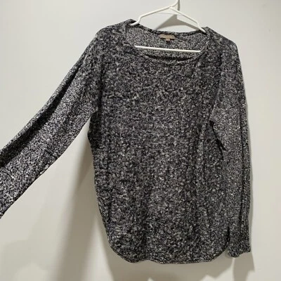 Top Anthropologie Lilla P para mujer manga larga gris dobladillo dividido talla L Foto 1 de 4