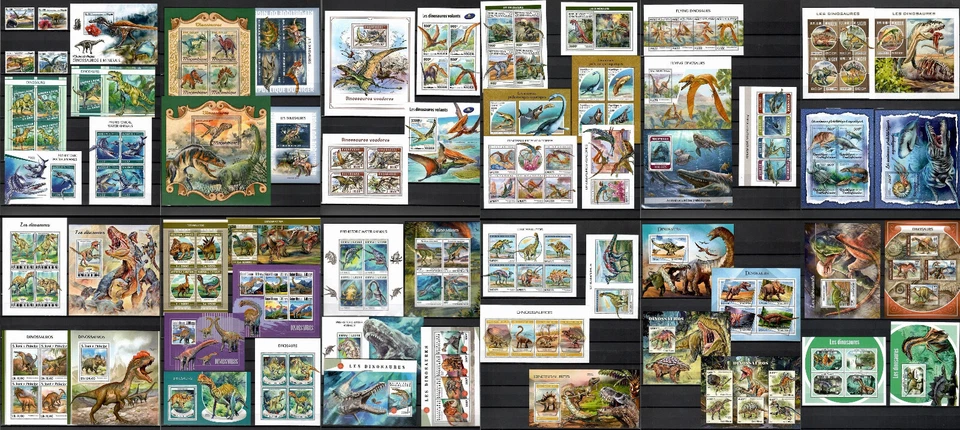 Dinosaurs Prehistoric animals 2018 collection [8] 55 sheets MNH high CV #CNA156 - Image 1 of 3