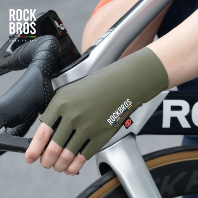 ROCKBROS Cycling Gloves Elastic Comfortable Anti-shocking Half-finger Gloves - image 1 of 4