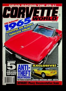 Corvette World Magazine AUGUST 1990 drag Racing The ZR-1, 25th Anniversary 1965 - Picture 1 of 3