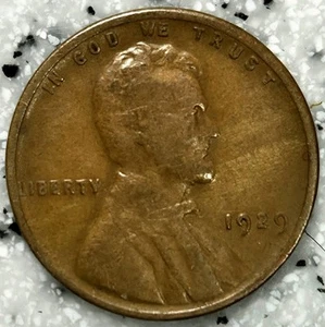 1929 Lincoln Wheat Cent Woody Improper Alloy Mix Error Penny Wood Grain - Picture 1 of 4