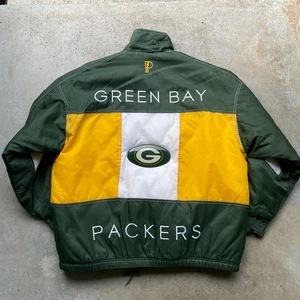 Vintage Green Bay Packers Pro Player Jacket Insulated NFL Retro Men’s XL - Picture 1 of 10