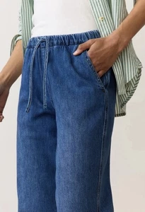 Marine Layer Denim Saturday Pants Jeans Women’s M Mid Rise Straight Leg - Picture 1 of 6
