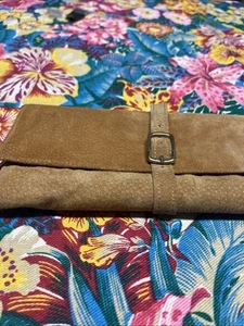Wildleder Schmuck Rolle Reise Halter Etui Organizer Leder Wildleder Made in England - Bild 1 von 8