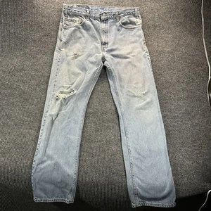 Vintage Levi’s 554 Jeans 34 Made in USA Authentic Distressed 90s Grunge Denim - Picture 1 of 17