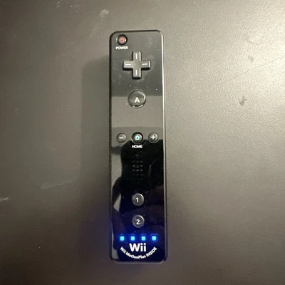 Черный пульт дистанционного управления Wii Motion Plus Nintendo Wii от оригинального производителя официальный RVL-036 - Изображение 1 из 4