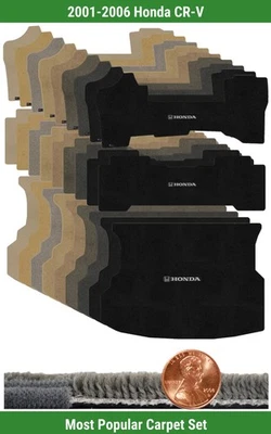Juego de alfombrillas Ultimat personalizadas para Honda CR-V 2001-2006 con logotipo (3 piezas) #CONJUNTO Foto 1 de 4