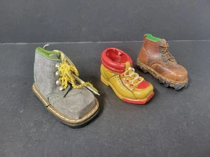 LOTTO 3 STIVALI DECORATIVI VINTAGE da esposizione Austria/Italia - Foto 1 di 4