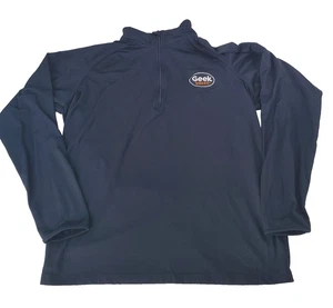 Geek Squad Men's Medim LOGO Long Sleeve Uniform Shirt Black Sports-Tek  1/4 Zip - Picture 1 of 9