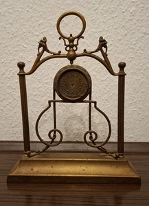 Antike Junghans Tischuhr – Bronze/Messing - 19./frühes 20. Jh - Bild 1 von 16