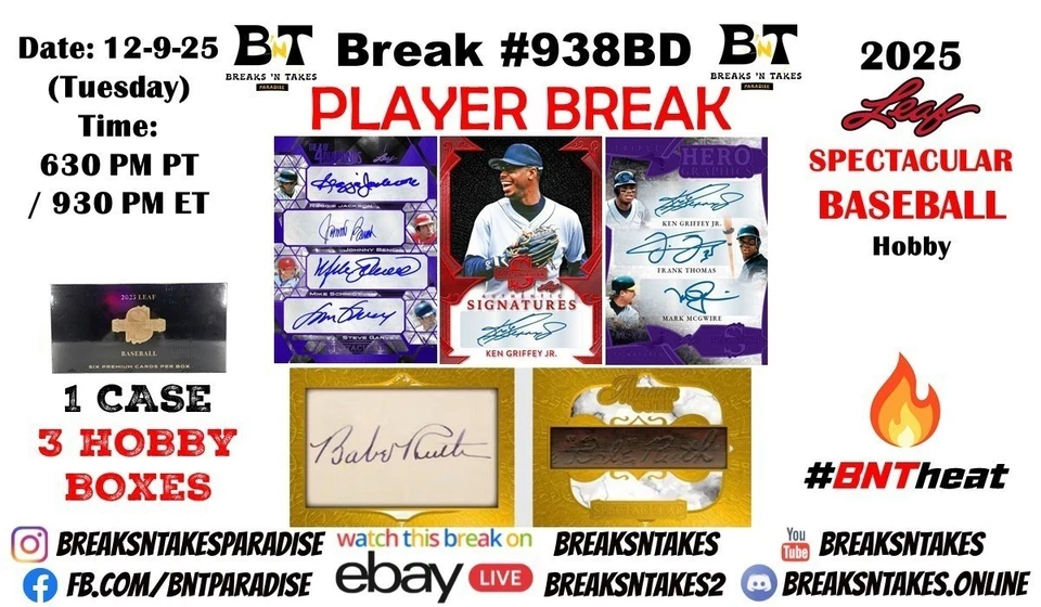 BRET SABERHAGEN 2025 Hoja Espectacular Béisbol Hobby ESTUCHE 3 CAJAS Break #938BD Foto 1 de 1