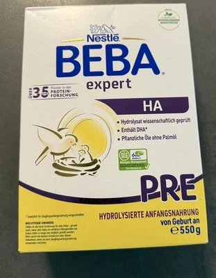 Nestle Beba Anfangsmilch Expert HA Pre von Geburt an, 550 g OVP - Bild 1 von 4