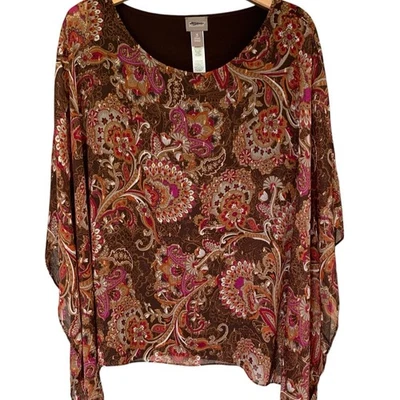 Nuevo con etiquetas Poncho Chico's Para Mujer Talla 3 (XL) Encaje Floral Jayma Gasa Rockledge Western Foto 1 de 4