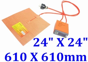 24" X 24" 610 X 610mm 720W Silicone Pad Heater w/ Digital Adjustable Controller - Picture 1 of 11