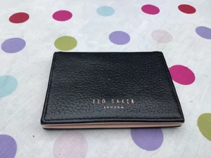 Ted Baker small card wallet. black with pink insert. used - Picture 1 of 2