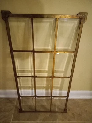 Ventana de vidrio biselado vintage 24x12 Foto 1 de 4