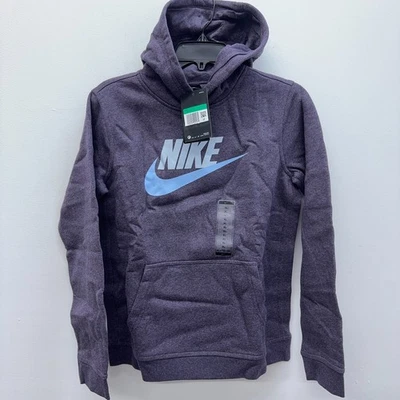 Nike Sportswear HBR Club Fleece Hoodie Heather Purple CJ7861-573 Size XL New Boy - Image 1 of 4