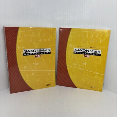 Saxon Math Homeschool 7/6 4th Ed. Student Textbook + Solutions Manual Set - Image 1 of 4