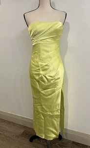 NWT Cinq a Sept Neve Strapless Gathered Dress size 2 lime kiss bodycon bustier - Bild 1 von 13